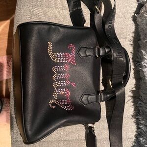 Juicy Couture Black Crossbody Bag with Pink Logo
